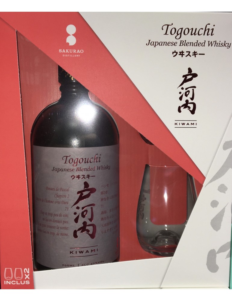 Whisky Japonais TOGOUCHI : la bouteille de 70cL+2 verres à Prix Carrefour